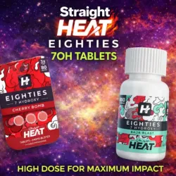 Straight Heat Eighties 7OH Tablets: High Dose for Maximum Impact
